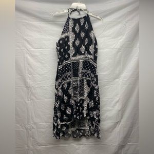 Hi-low hem halter dress